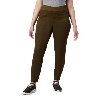 Columbia Ženske Hlače - Pinnacle Peak Hybrid Plus Size Maslinasto Zelene | FHYL-56809